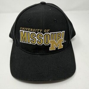 Vintage Missouri Tigers Hat Cap Snapback Mens Black NCAA Sports Specialties